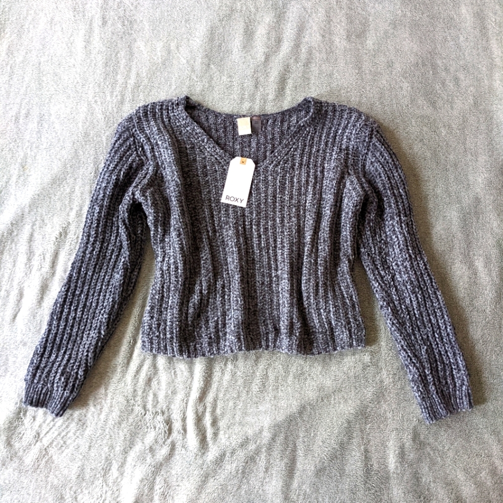 Roxy Chenille V-neck Sweater